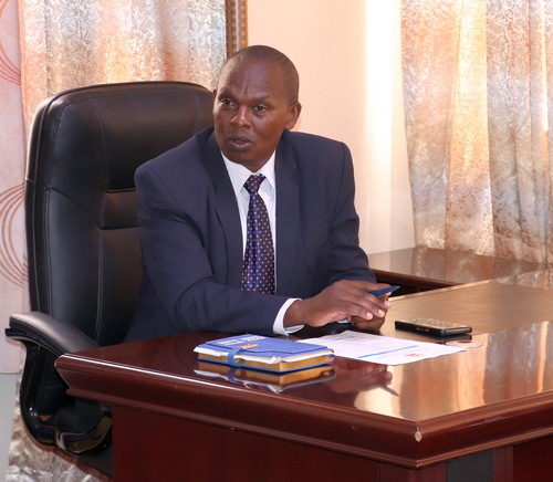 Prof. Richard Kimiti Representing Prof. Joyce Agalo, the Vice Chancellor Machakos University during the courtesy call.