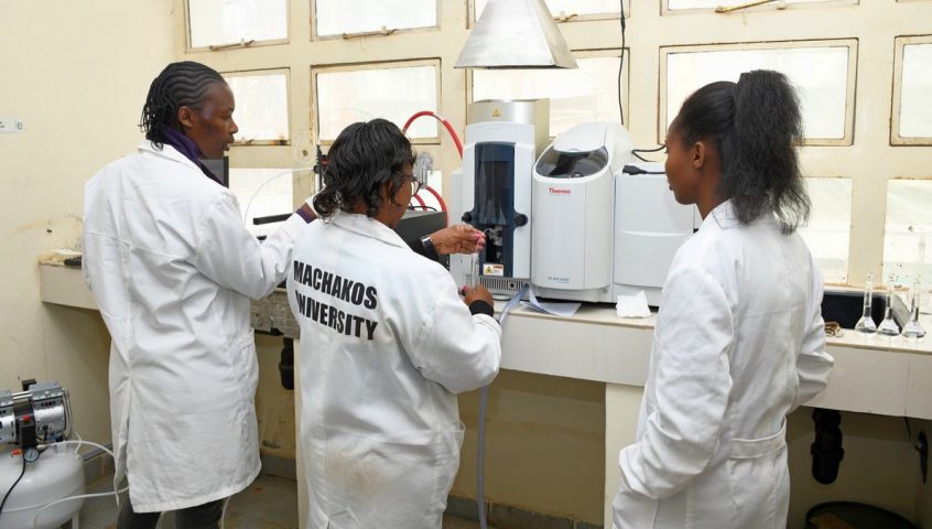  Staff and Students being Trained on the use of AAS