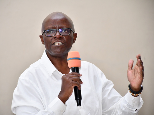 The keynote speaker, CPA Moses Mwariri addresses the finalists