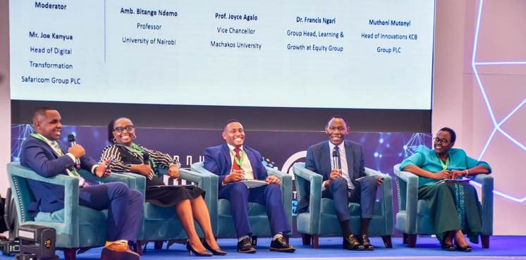 Machakos Univeristy, Prof. Joyce Agalo during the panel discussion on the AI Era